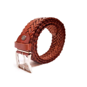 Ceinture cuir tresse homme